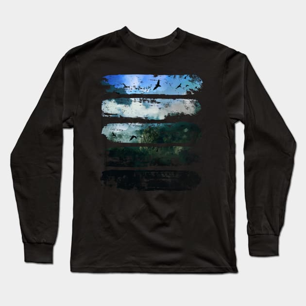 Mountains Are Calling Long Sleeve T-Shirt by Area31Studios